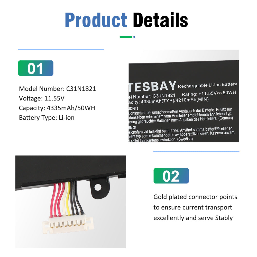 ASUS-C31N1821-11.55V-50Wh-Laptop-Battery-ETESBAY