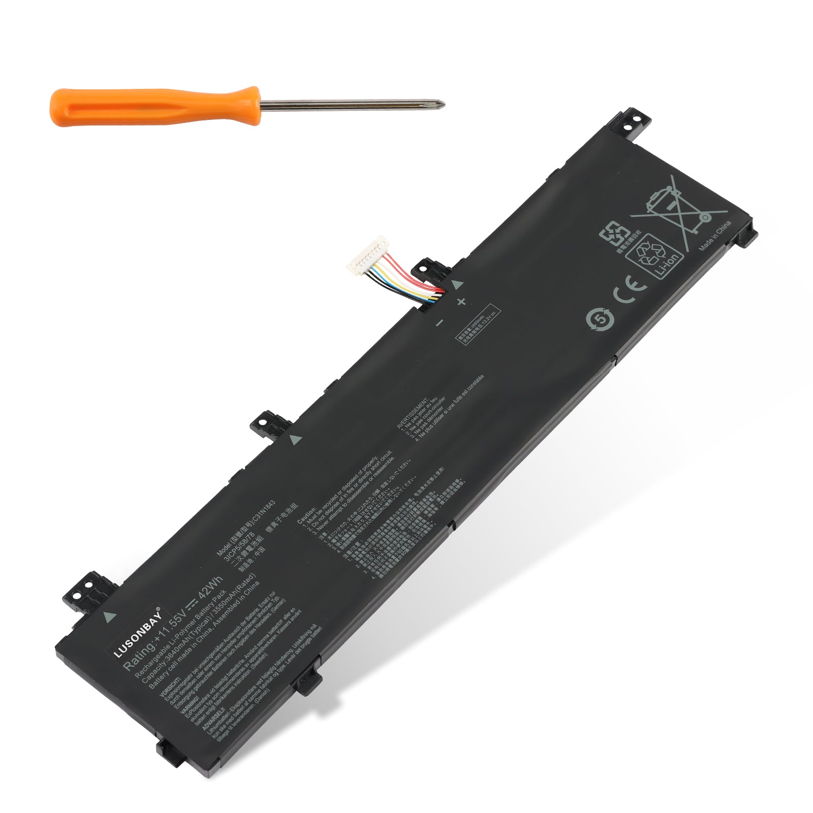 ASUS-C31N1843-11.55V-42WH-Laptop-Battery-LUSONBAY