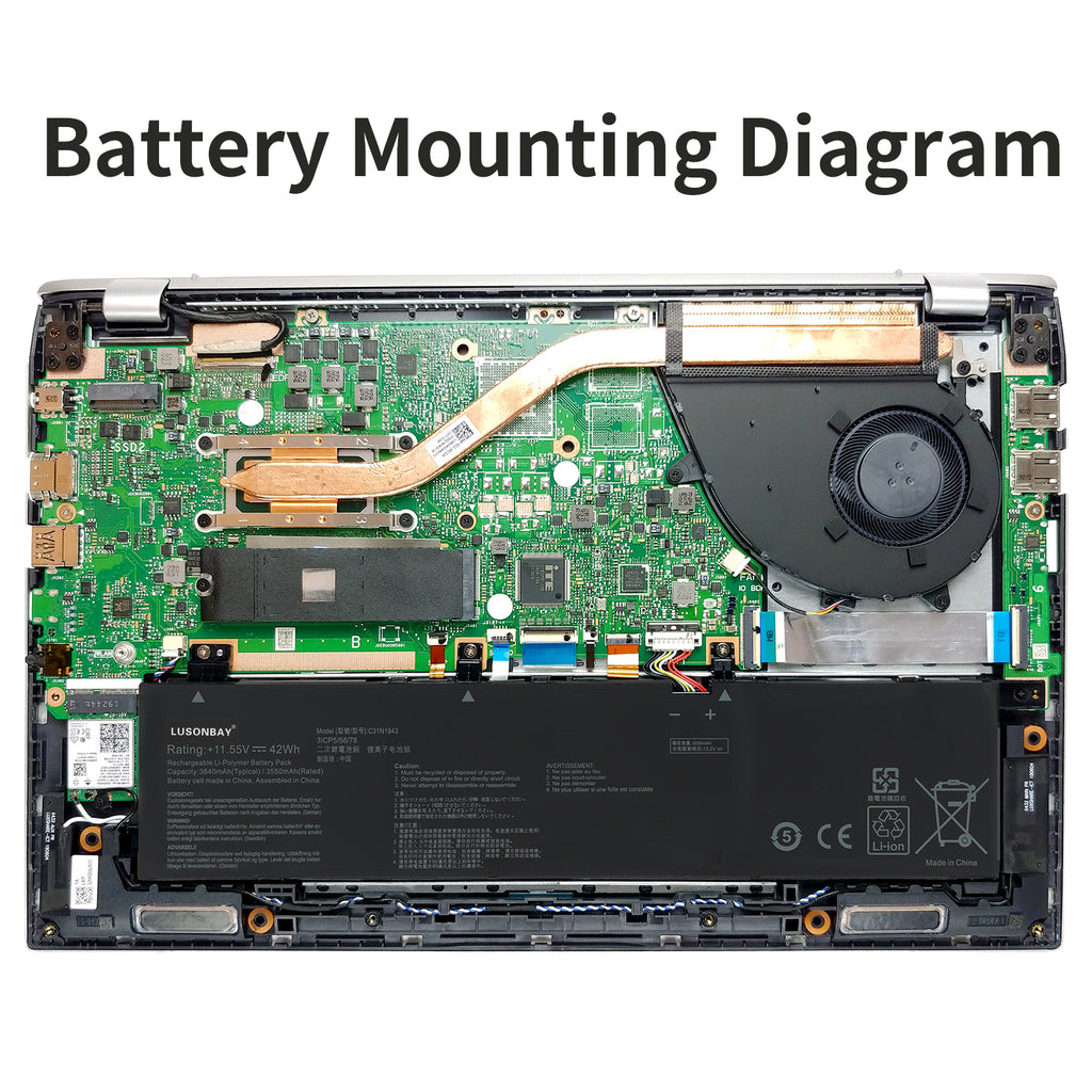 ASUS-C31N1843-11.55V-42WH-Laptop-Battery-LUSONBAY