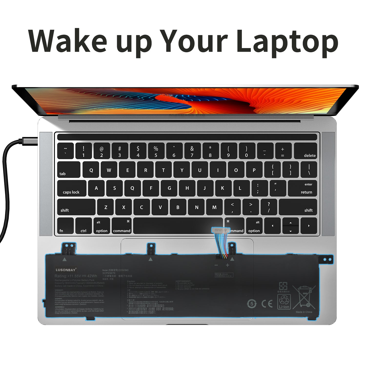 ASUS-C31N1843-11.55V-42WH-Laptop-Battery-LUSONBAY