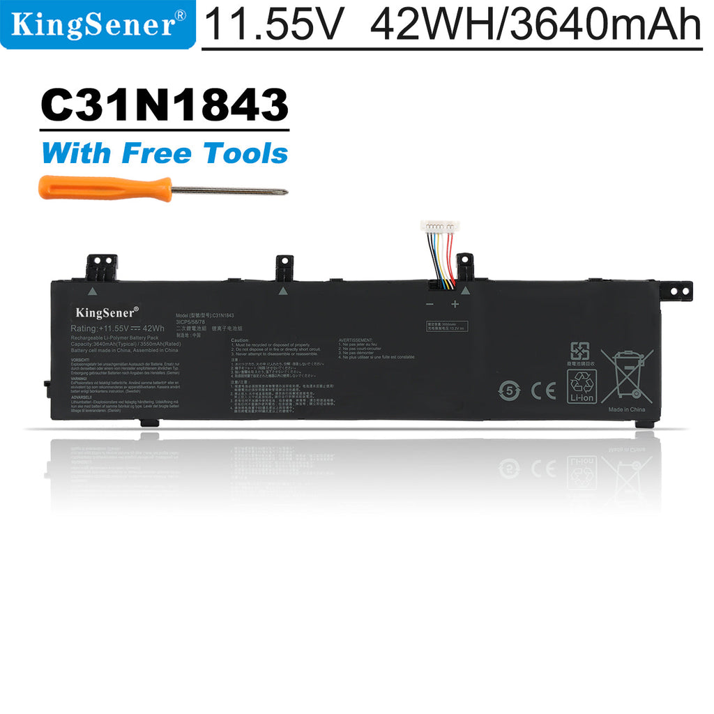 Bateria Kingsener C31N1843 para laptop ASUS VivoBook S14 S432 S432FA S432FL S15 S532 S532FA S532FL X432FA X432FA-2S X532FA X532FL