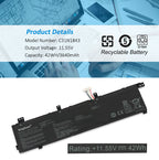 Bateria Kingsener C31N1843 para laptop ASUS VivoBook S14 S432 S432FA S432FL S15 S532 S532FA S532FL X432FA X432FA-2S X532FA X532FL