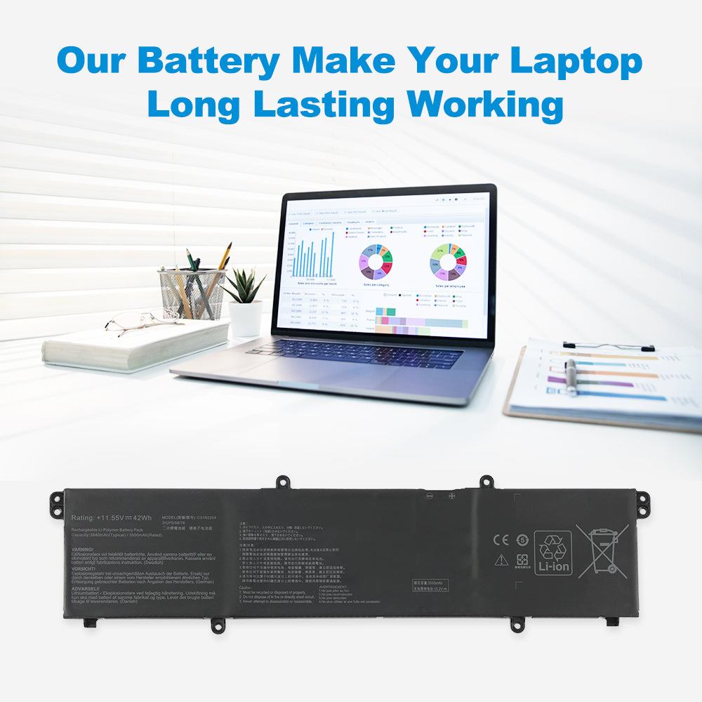 ASUS-C31N2204-11.55V-42WH-Laptop-Battery