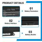 C32-N750 replacement battery details: 11.1V 69Wh 6260mAh Li-Polymer with metal pin connector and buckle