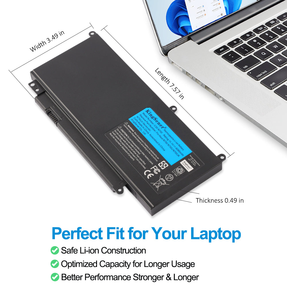 ASUS-C32-N750-11.1V-69Wh-Laptop-Battery