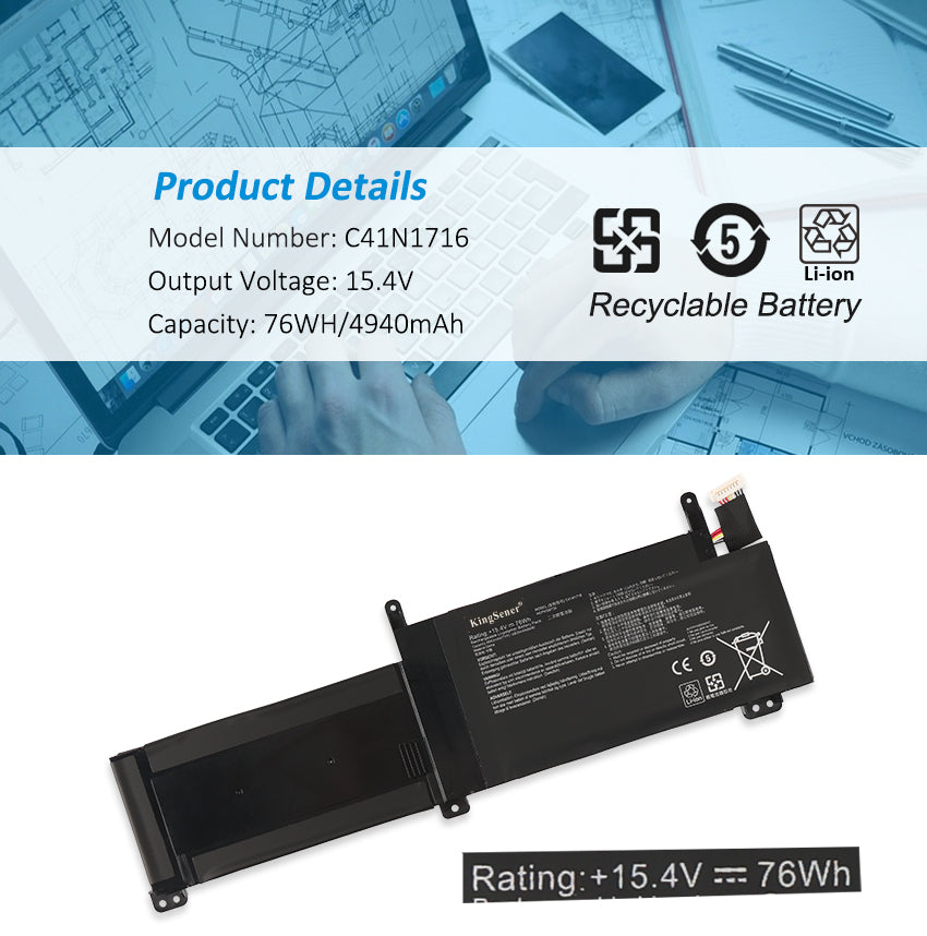 ASUS-C41N1716-15.4V-4940mAh-Laptop-Battery