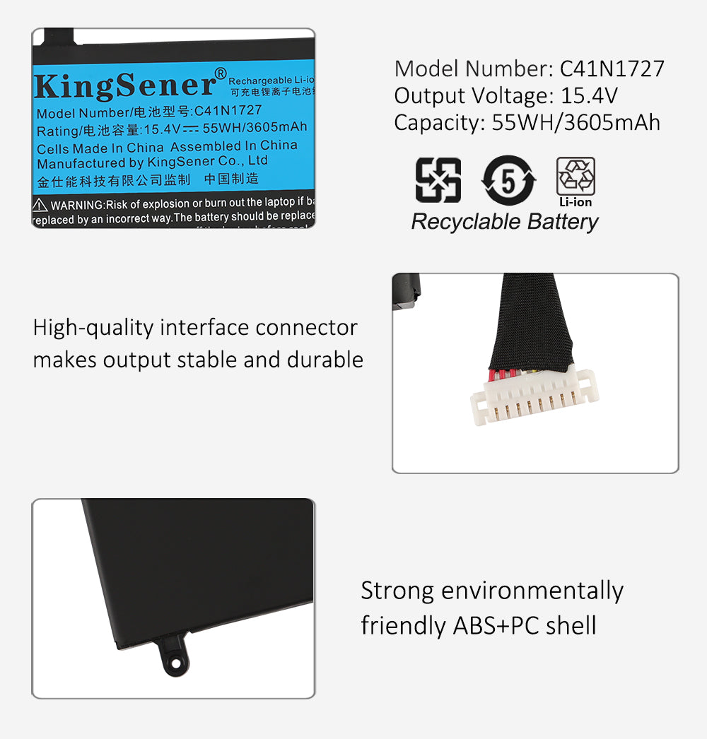 ASUS-C41N1727-15.4V-3605mAh-Laptop-Battery