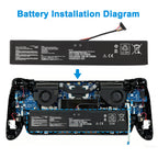 C41N2311 battery installation diagram inside Asus ROG ALLY X handheld gaming console