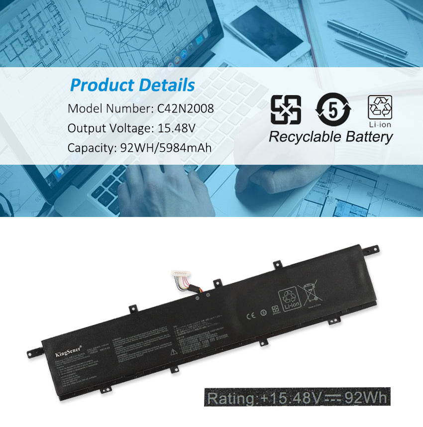 ASUS-C42N2008-15.48V-5984mAh-Laptop-Battery