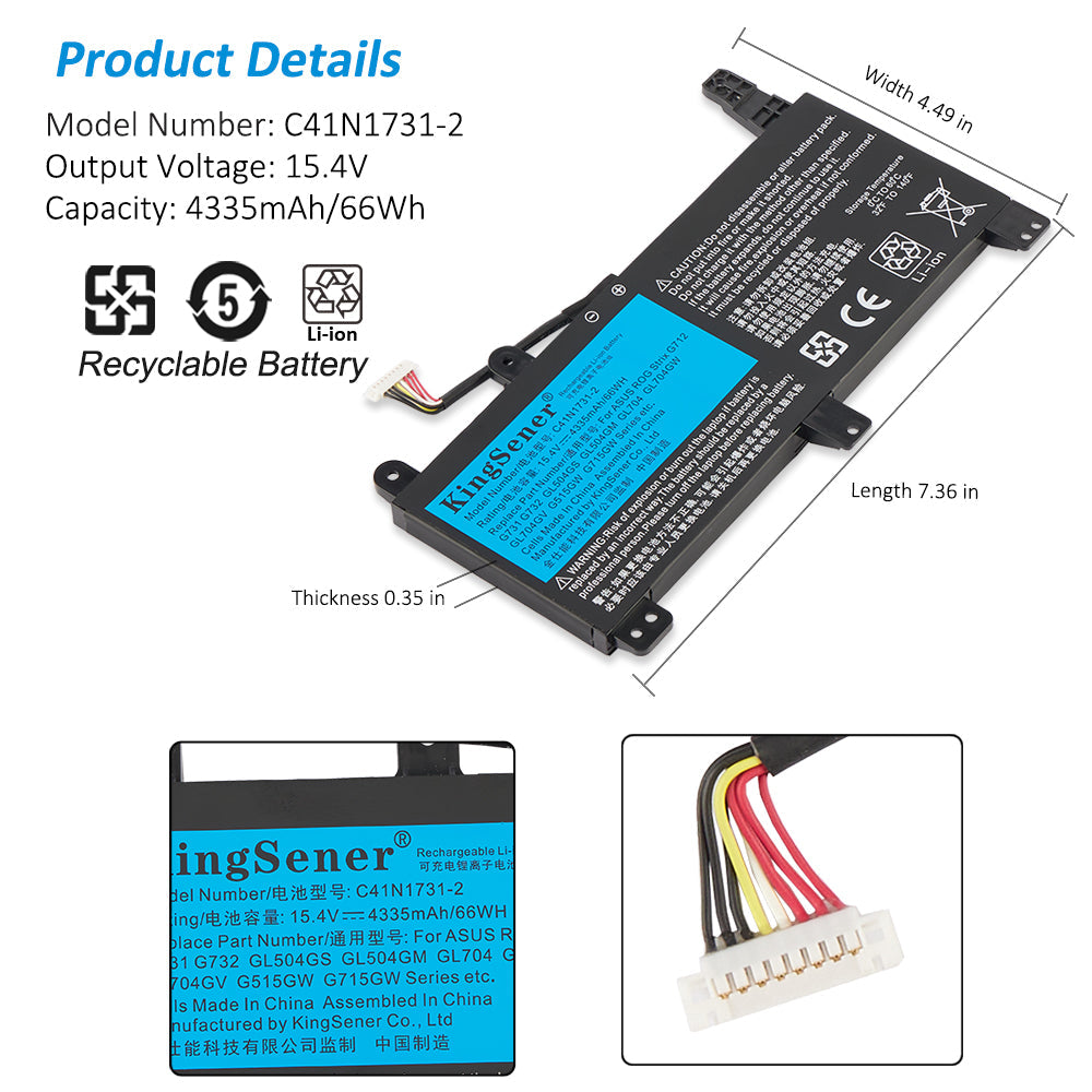 ASUS-ROG-C41N1731-66Wh-laptop-Battery
