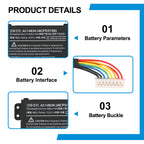 Acer AC14B3K replacement Li-ion laptop battery 15.2V 48.9Wh product details with parameters interface and buckle