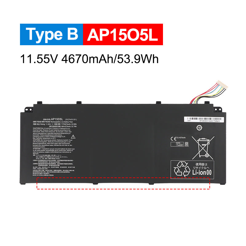 Acer-AP15O5L-11.55V-53.9Wh-Laptop-Battery