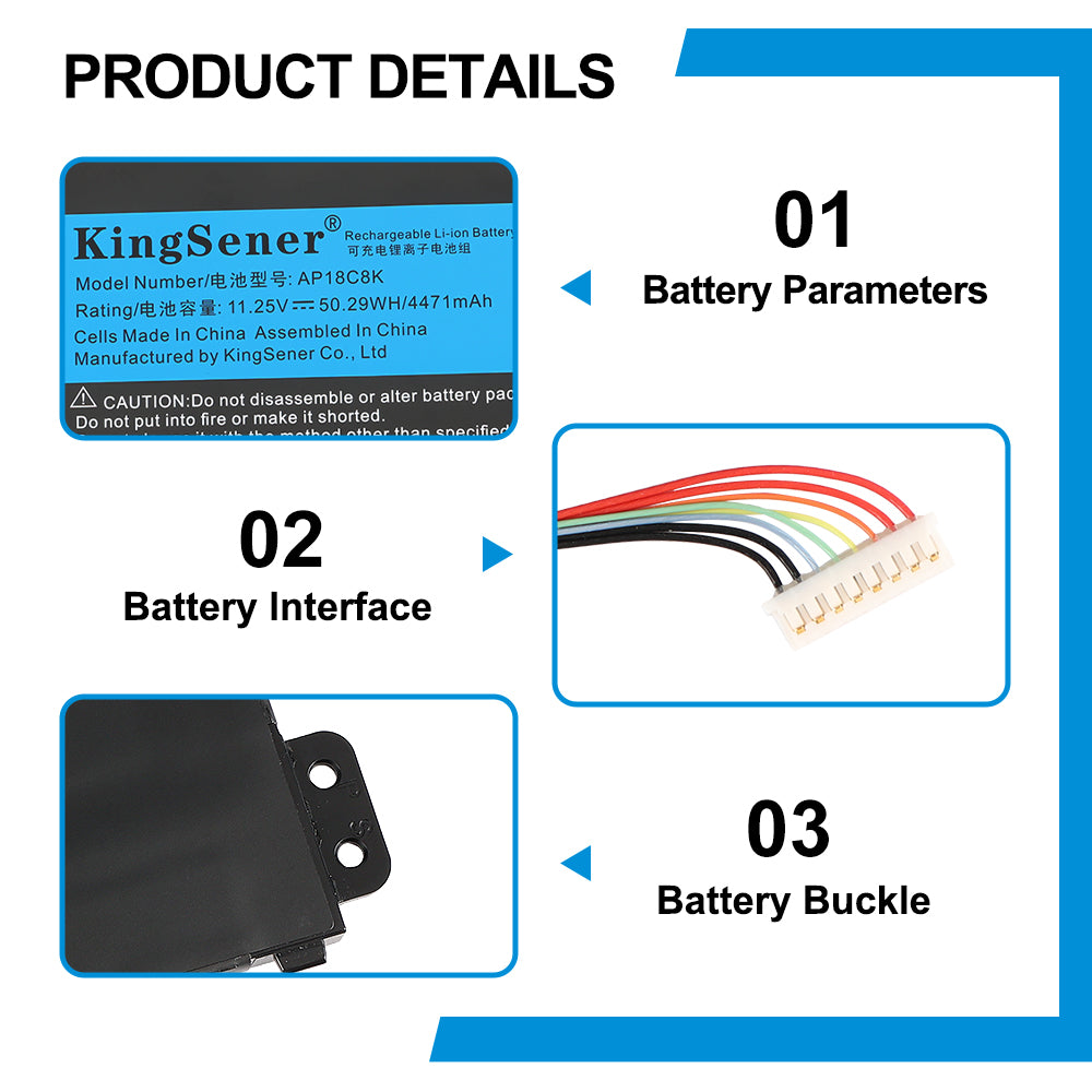 Acer-AP18C8K-11.4V-4471mAh-Laptop-Battery