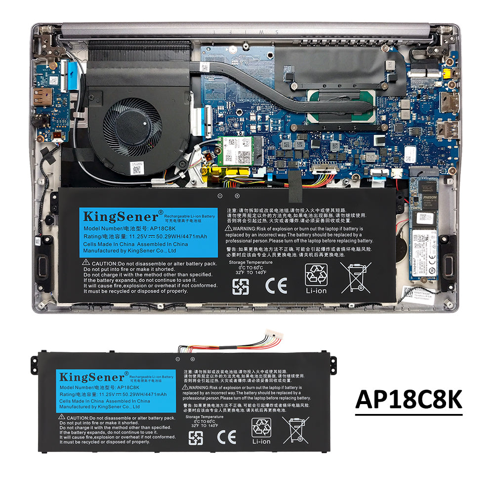 Acer-AP18C8K-11.4V-4471mAh-Laptop-Battery