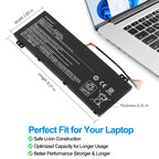 Acer AP18E7M replacement laptop battery 15.4V 3733mAh 57.48Wh dimensions 8.27 inch perfect fit