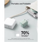 Anker Nano Phone Charger, 30W Portble and Foldable USB C GaN Charger