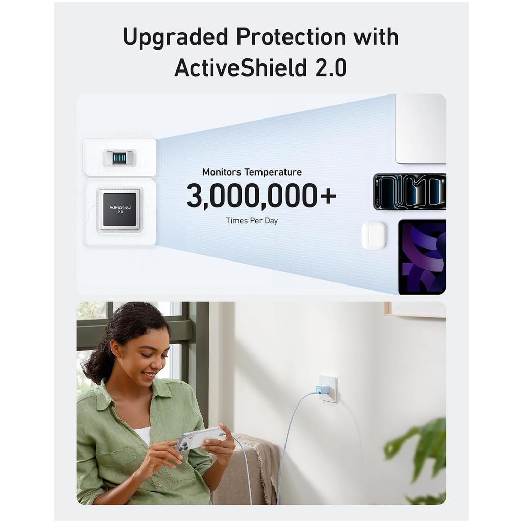 Anker Nano Phone Charger, 30W Portble and Foldable USB C GaN Charger