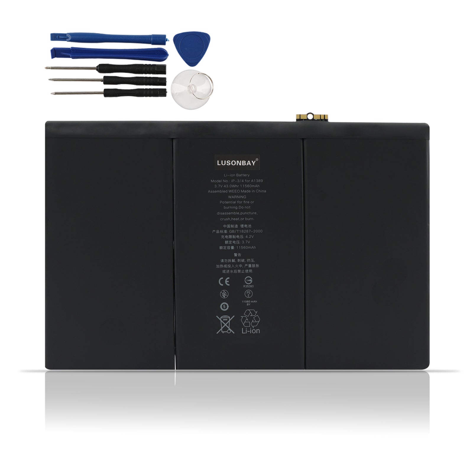 Apple-A1389-3.73V-43Wh-iPad-Battery