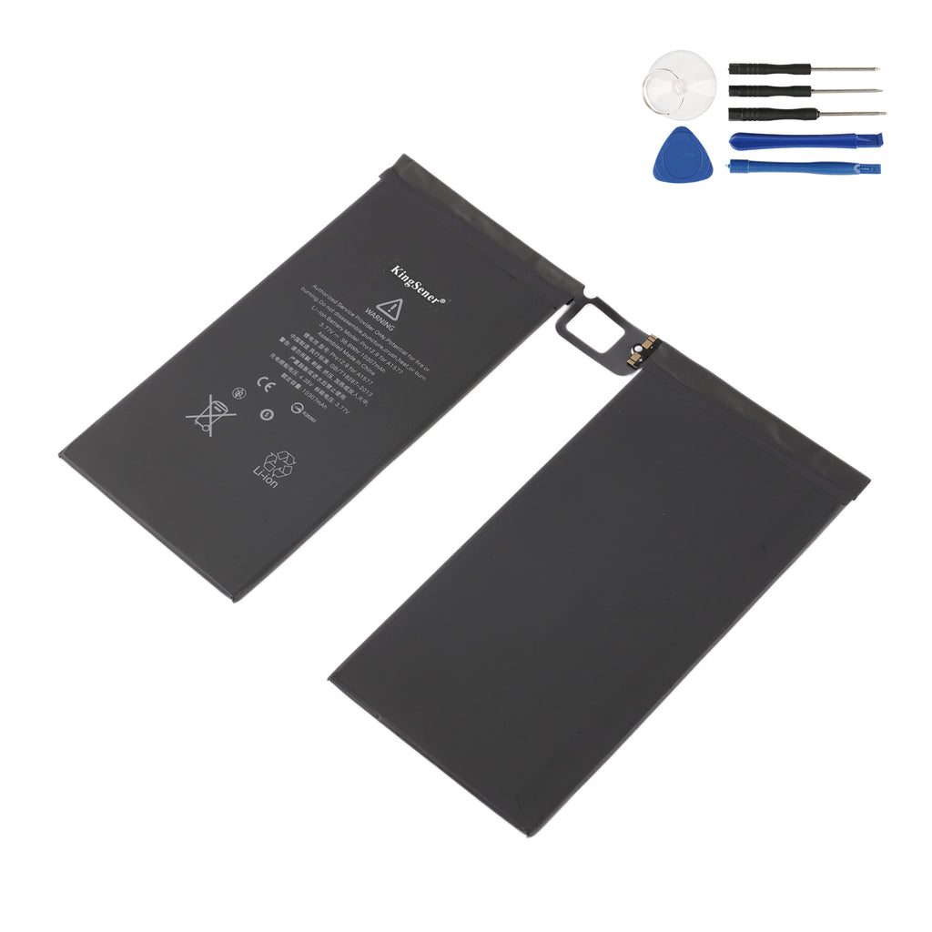 A1577 iPad Pro 12.9 replacement battery comes with complete DIY toolkit including suction cup, screwdrivers and pry tools