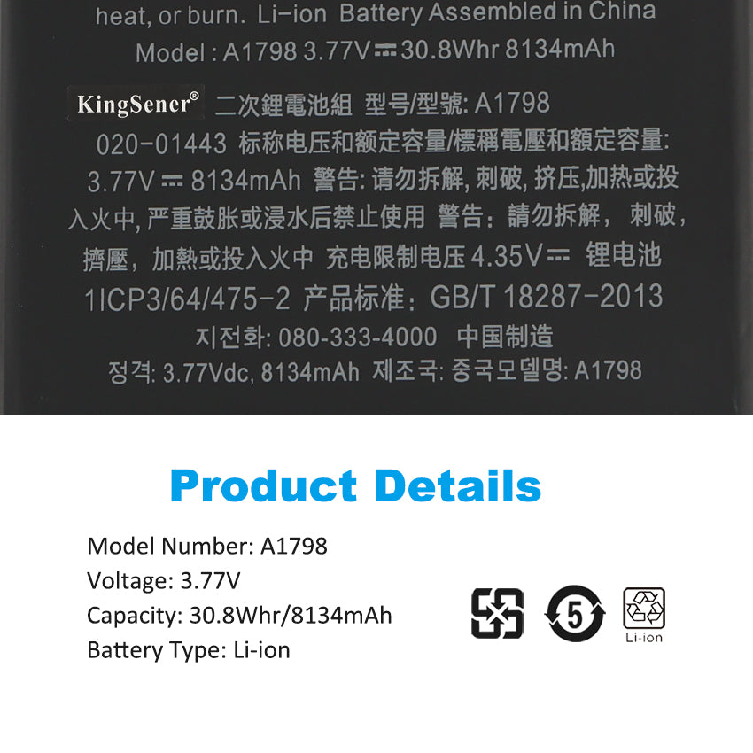 A1798 Apple iPad Pro 10.5 Battery 8134mAh A1701 A1709 A1852