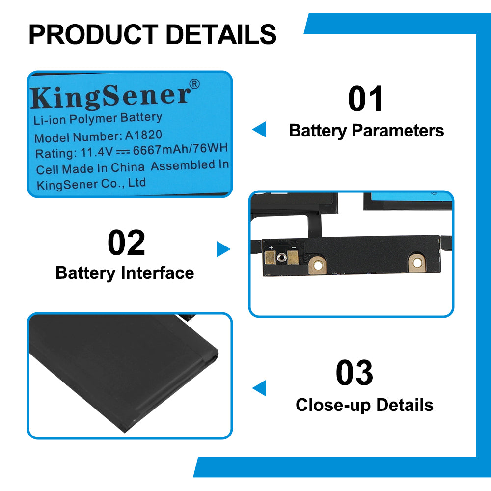 Apple-A1820-11.4V-6667mAh-Macbook-Battery