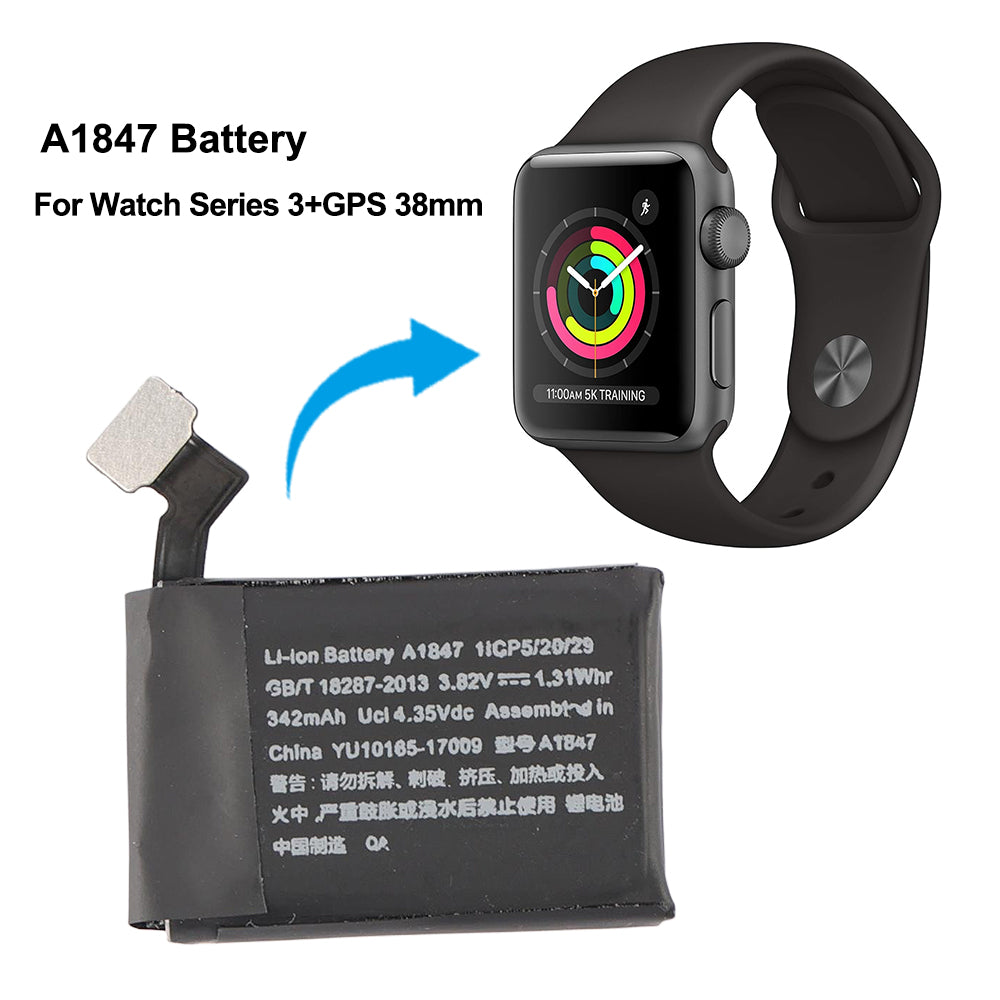 A1847 Battery for Apple Watch Series 3+GPS 38mm
