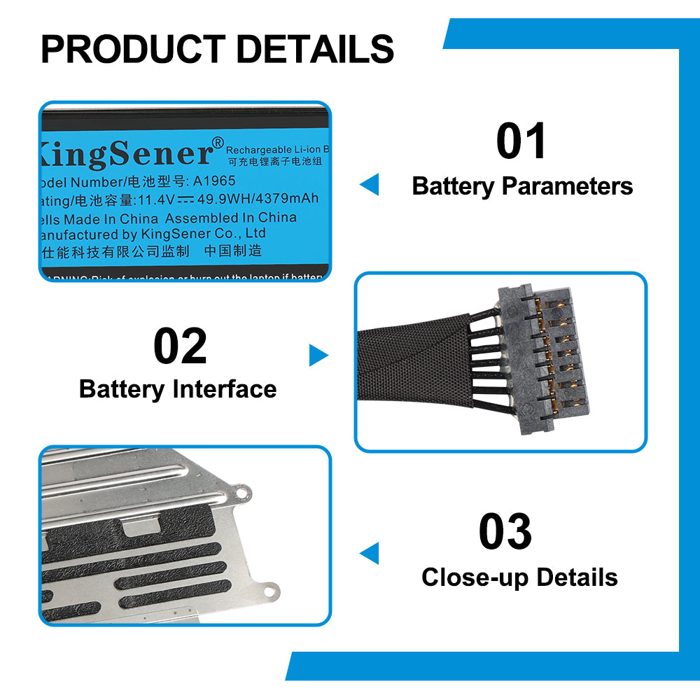 Apple-A1965-11.4V-4379mAh-Macbook-Battery