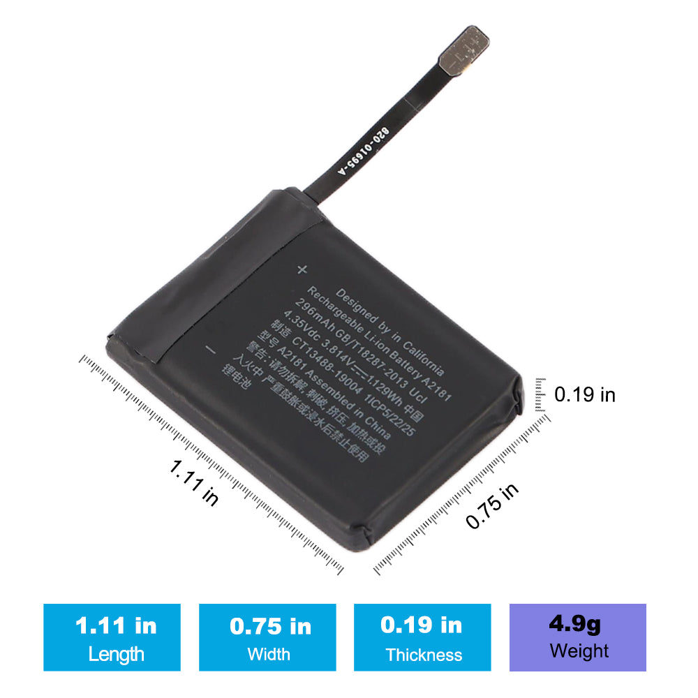 Apple-A2181-3.814V-1.129Wh-iWatch-Battery