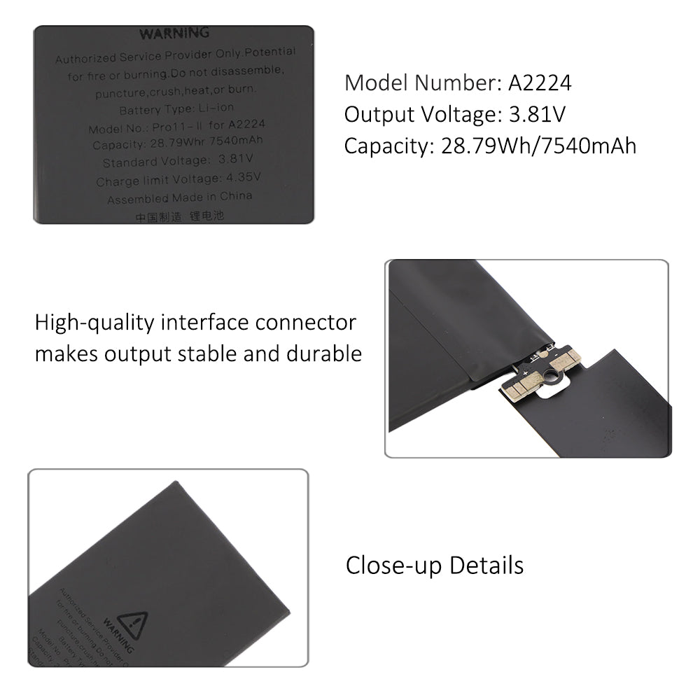 A2224 Tablet Battery For iPad Pro 11" 2020 A2228 A2068 A2230 - Detail showcase