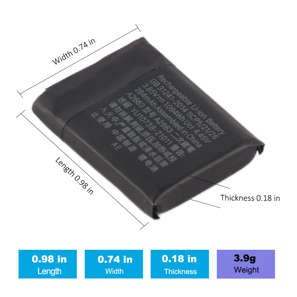 Apple-A2663-3.85V-1.094Wh-iWatch-Battery