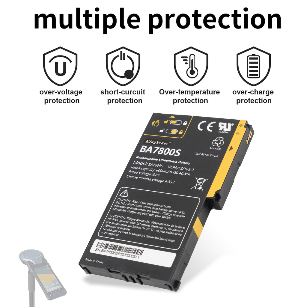 BA7800S GPS surveying battery with over-voltage, short-circuit, over-temperature and over-charge protection