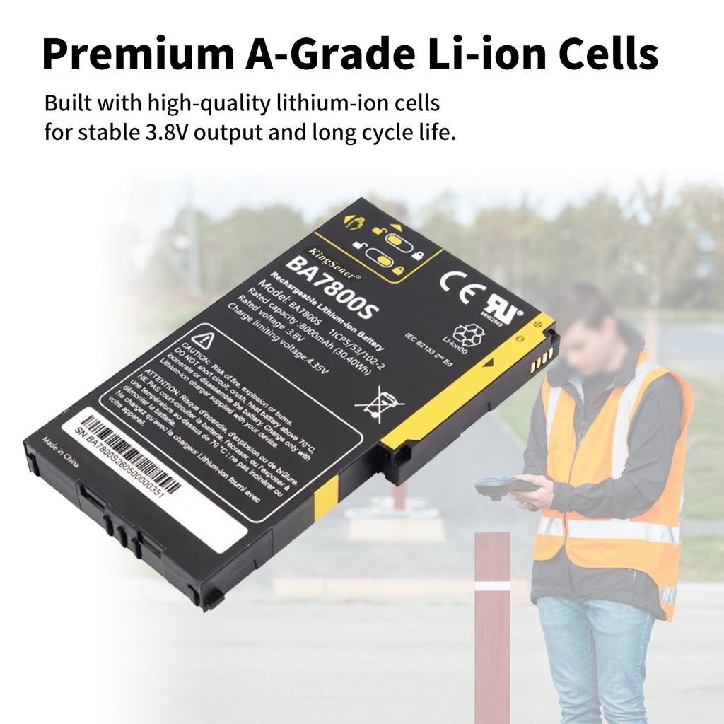 BA7800S premium A-grade lithium-ion cells for stable 3.8V output and long cycle life in field use