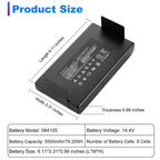 084105 Battery Size Dimensions - 6.11 x 3.31 x 0.99 Inches, 14.4V 5500mAh/79.20Wh 8-Cell Replacement Battery for Bose S1 Pro+ Speaker