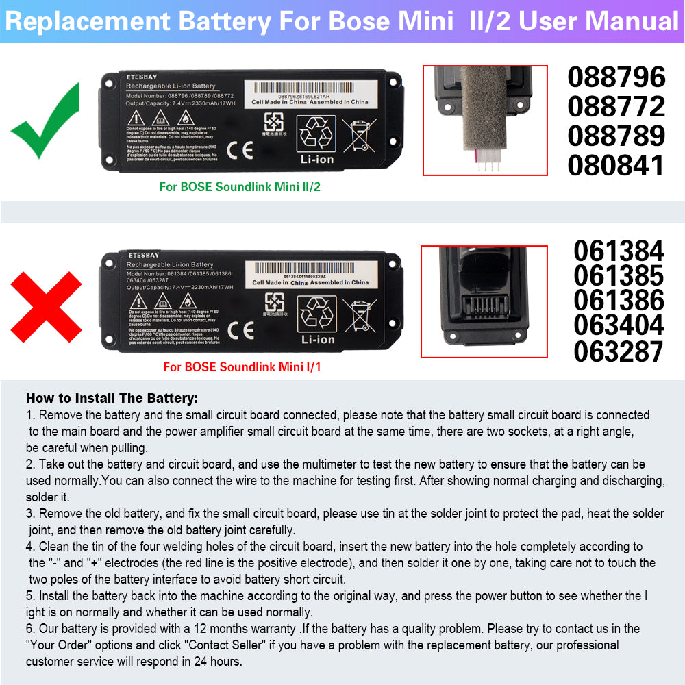 BOSE-088796-2330mAh-Battery