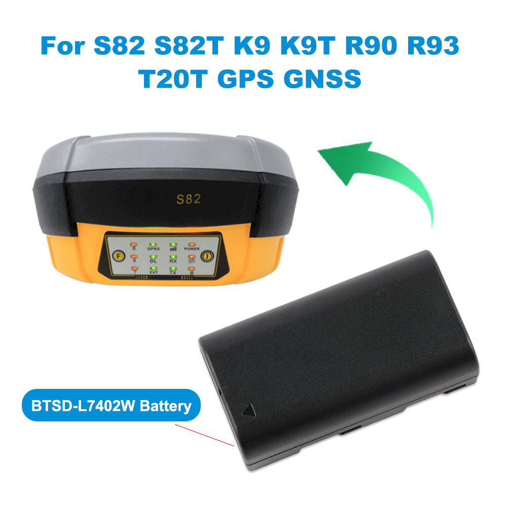 BTSD-L7402W バッテリー（South S82 S82T K9 R90 R93 GPS GNSS用）BTNF-L7408W トータルステーションバッテリー