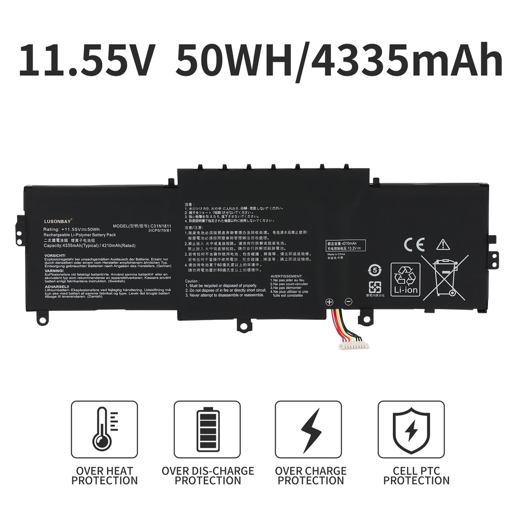 C31N1811-11.55V-50WH-Laptop-Battery-LUSONBAY