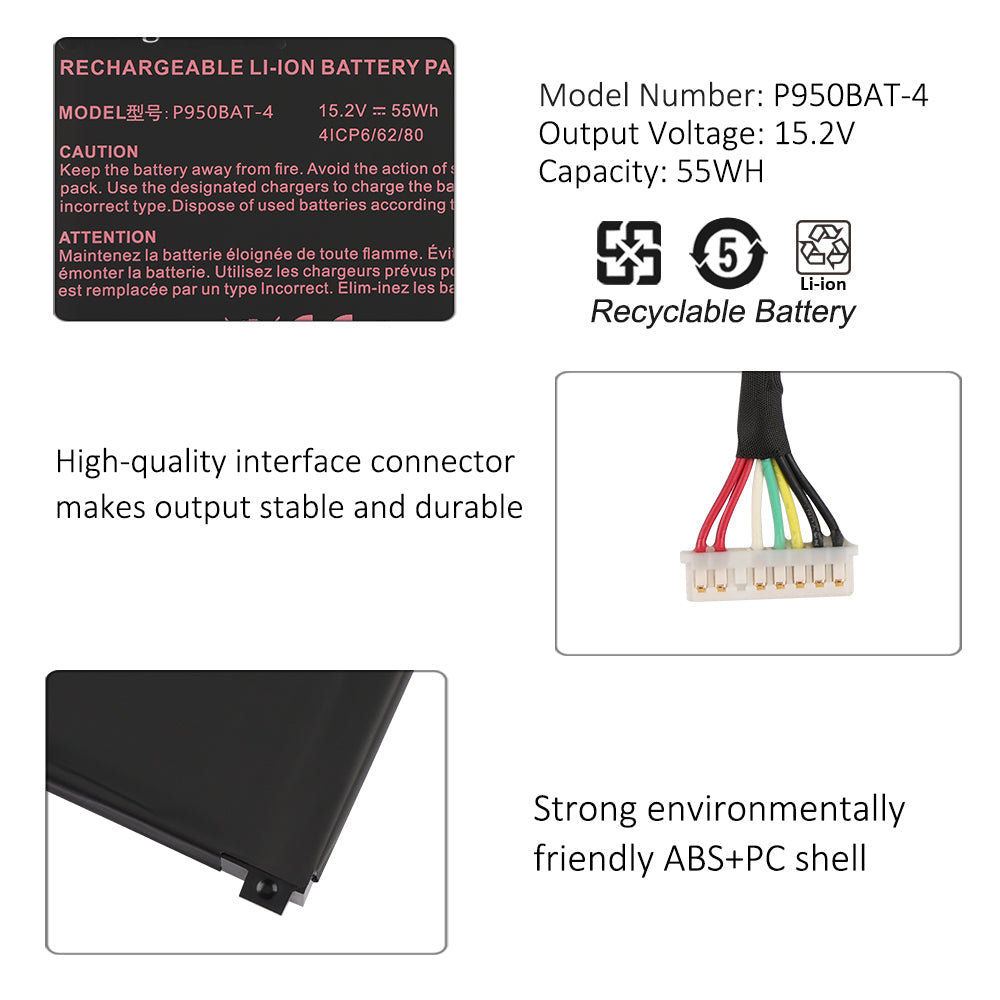 CLEVO-P950BAT-4-55WH