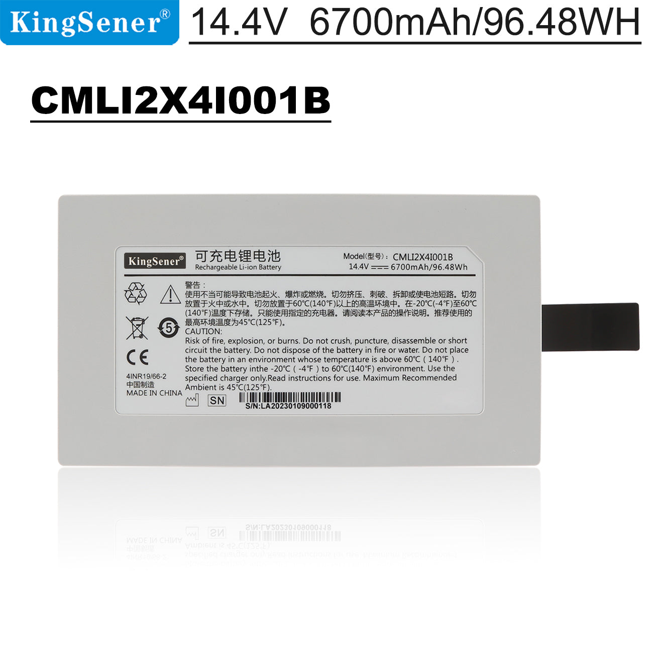 Battery For Comen CMLI2X4I001B medical Battery 6700mAh 96.48Wh ...