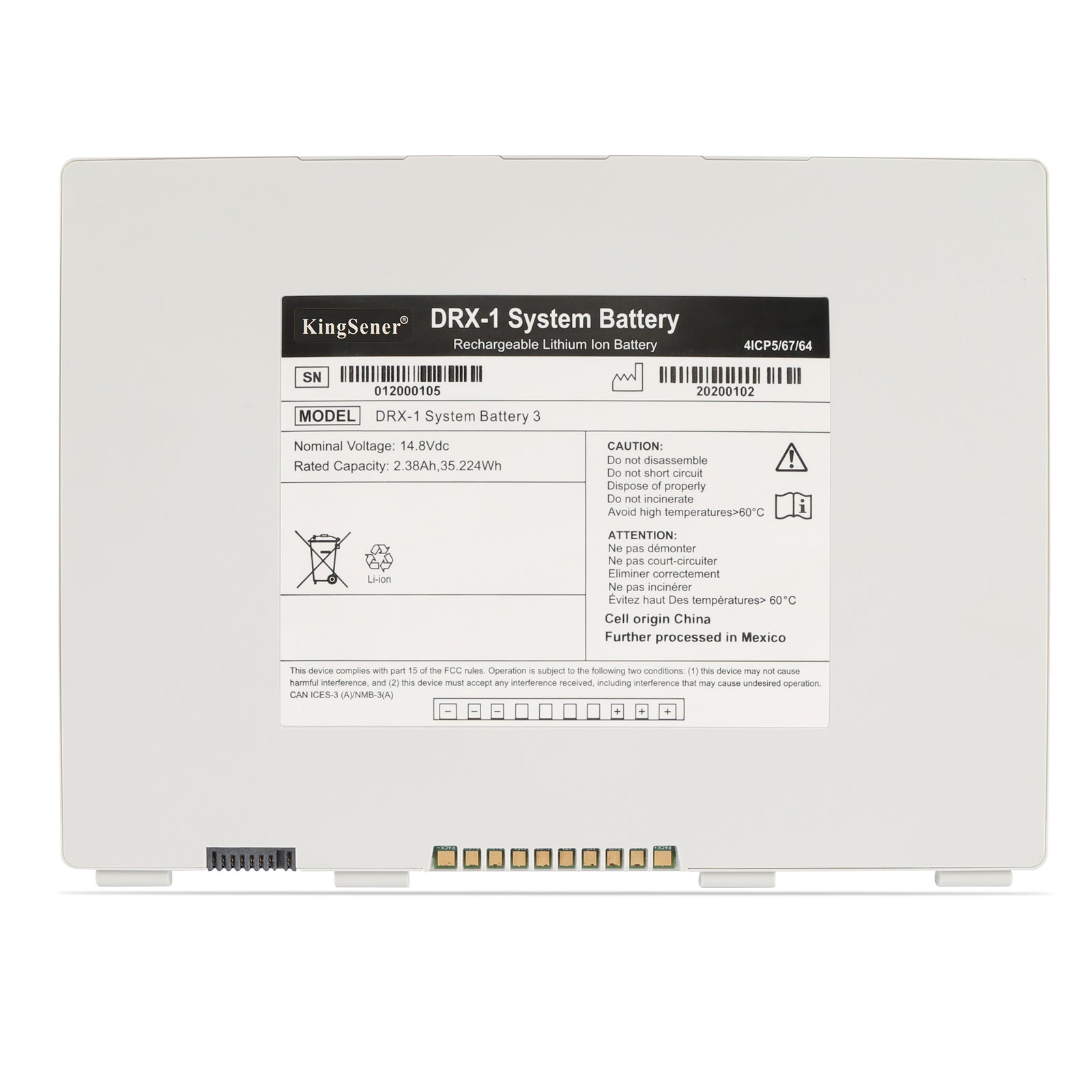 Carestream-DRX-1-14.8V-35.224Wh-White-System-Battery
