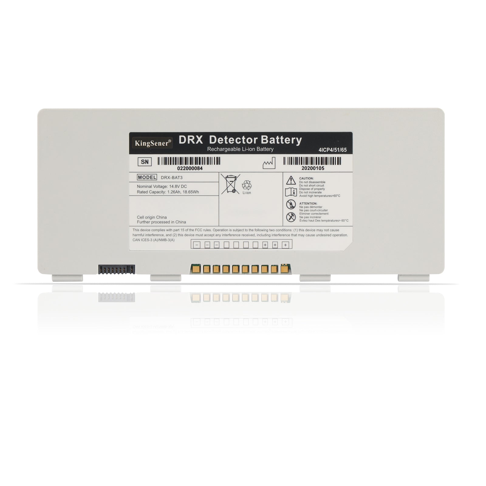 Carestream-DRX-BAT3-14.8V-18.65Wh-Detector-Battery