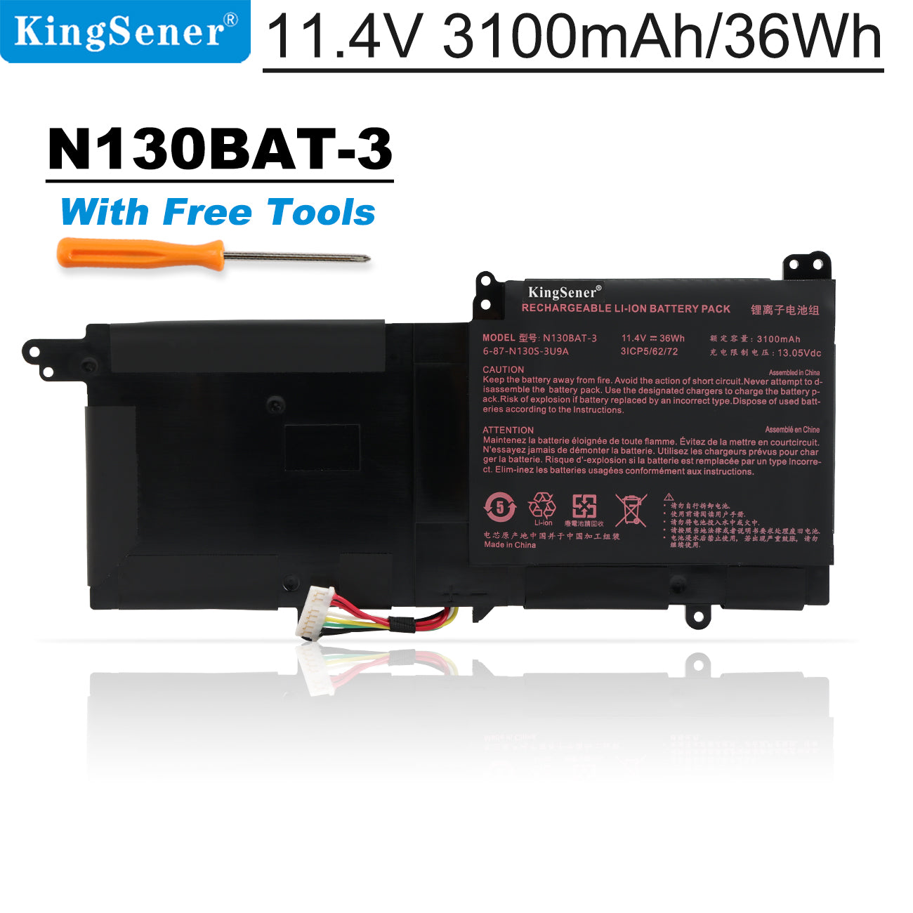 Clevo-N130BAT-3-36Wh