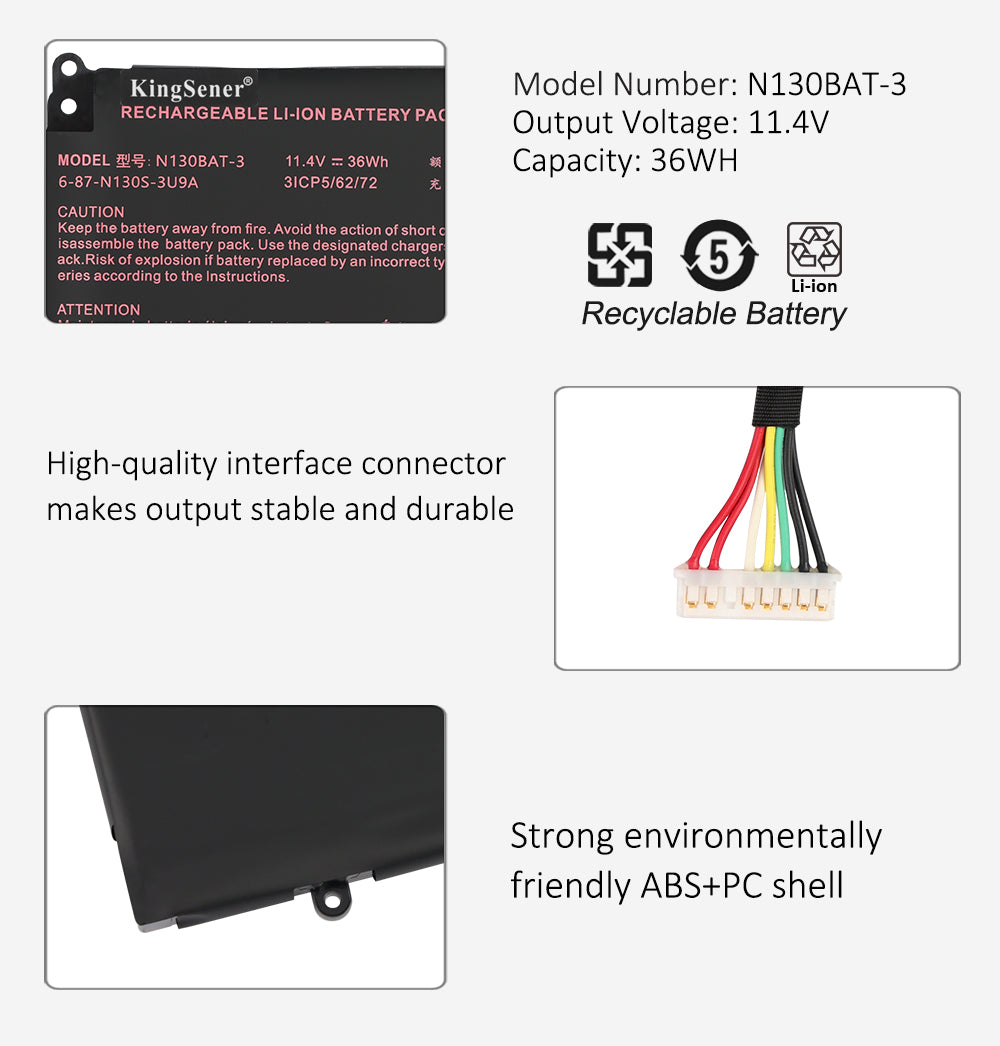 Clevo-N130BAT-3-36Wh