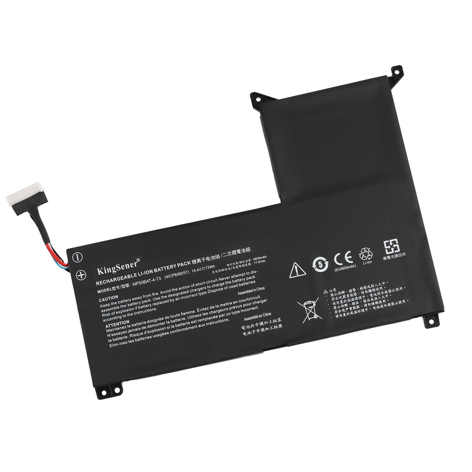 NP50BAT-4-73 Gaming Laptop Battery For Hasee TX8 TX9 Series & Clevo X15AT X17AT 15.4V 73Wh 4740mAh
