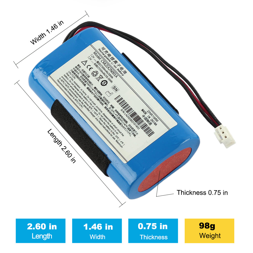 Comen-CMLI1X2N001A-7.2V-18.36Wh-Medical-Battery