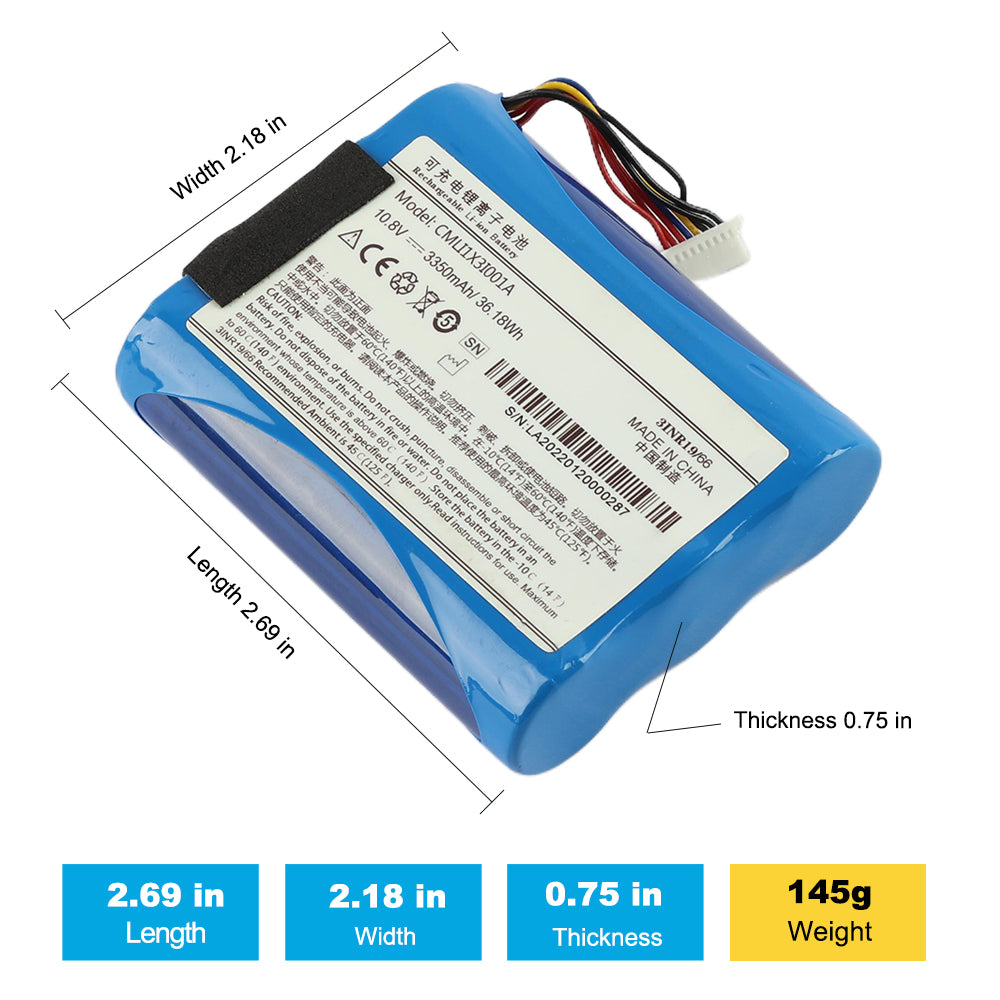 Comen-CMLI1X3I001A-10.8V-36.18Wh-Medical-Battery
