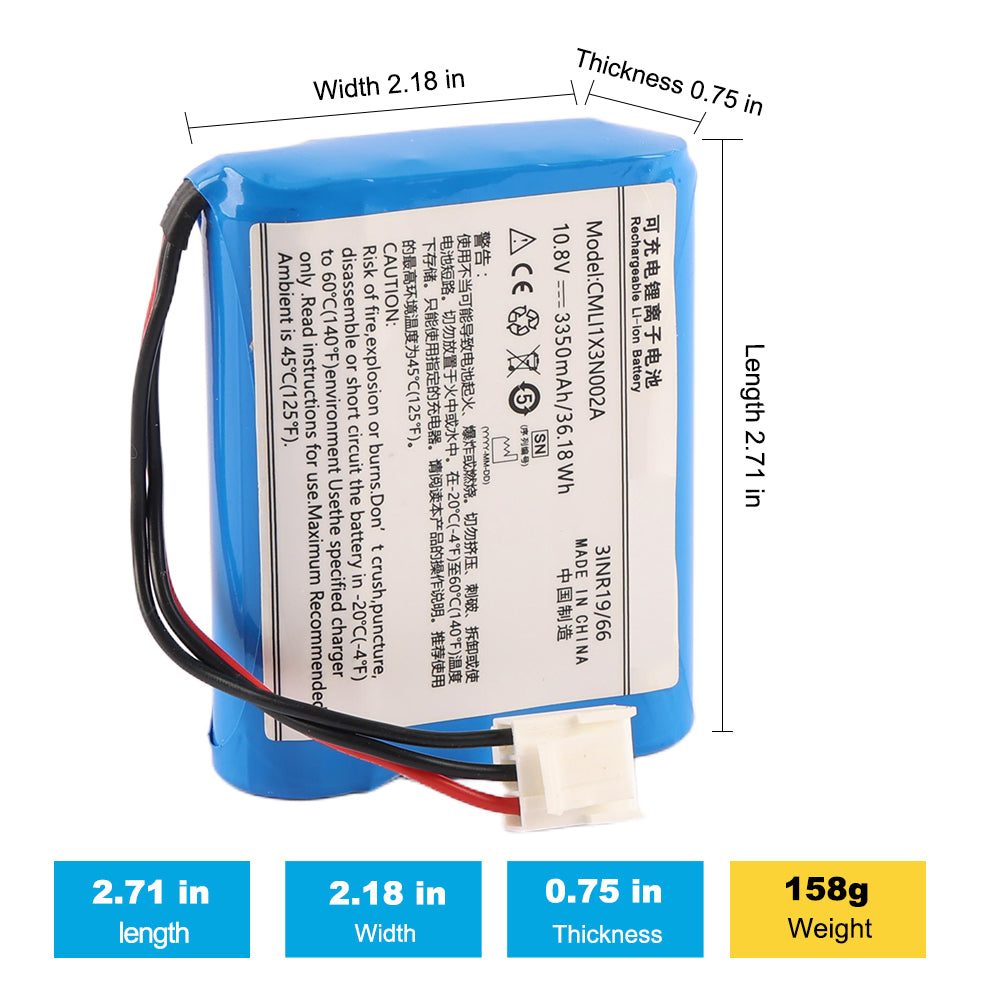 Comen-CMLI1X3N002A-10.8V-36.18WH-Medical-Battery