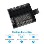 ND2057 battery back showing voltage, ESD, current, overheat, short circuit and over-charge protection features for safety
