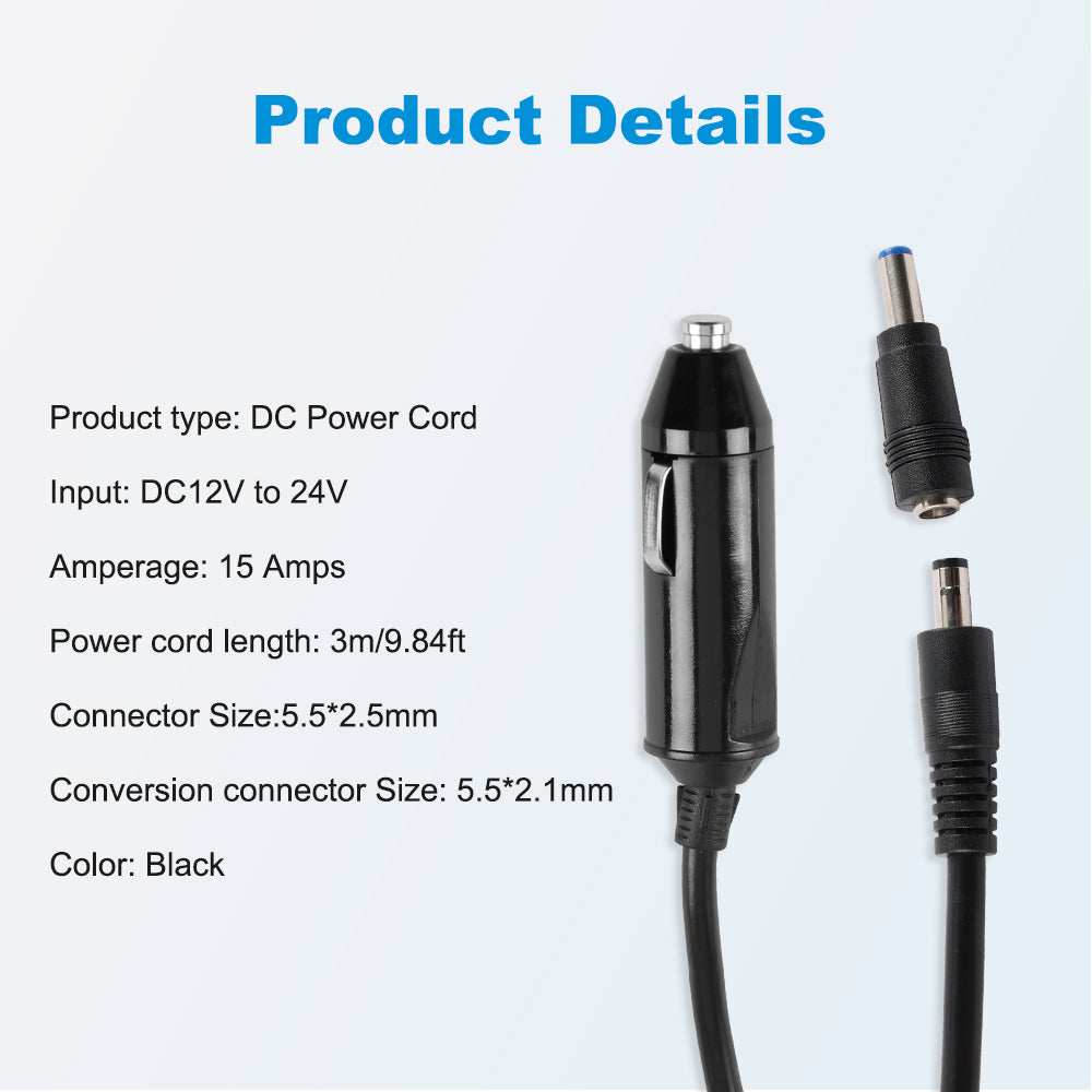 適用於 Inogen One G3 G4 G5 便攜式製氧機的直流電源線