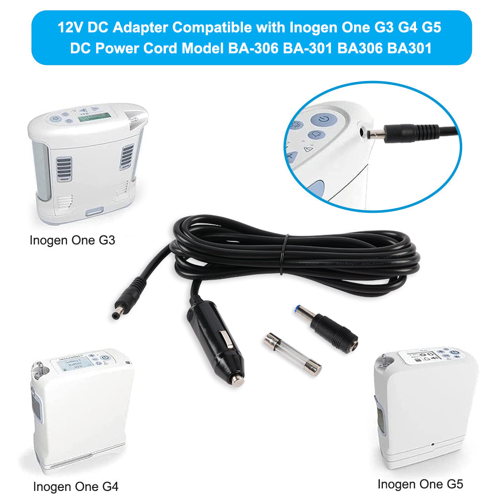 適用於 Inogen One G3 G4 G5 便攜式製氧機的直流電源線
