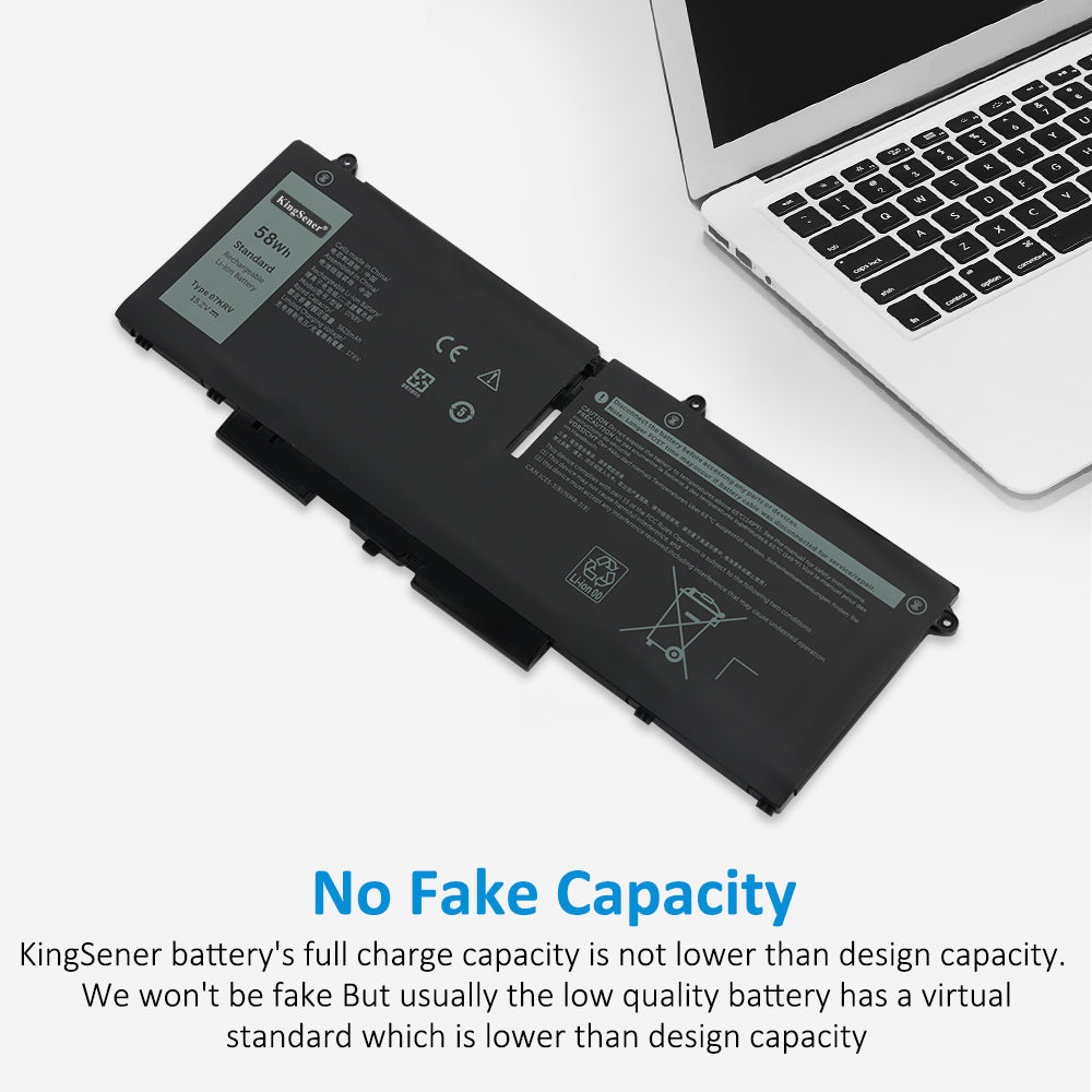 KingSener 07KRV 筆記型電腦電池，適用於戴爾 Latitude 5430 5530 5330 7530 7430 7330 Precision 3570 P104F005 P104F006 P137G004 P137G005